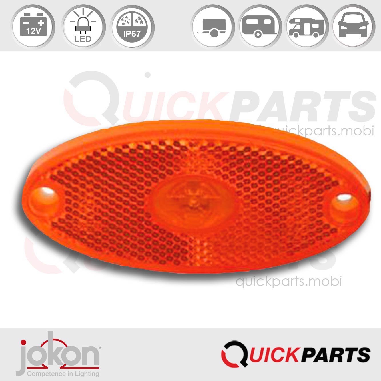 Luz de marcador lateral LED | 12V | Jokon E2-06028