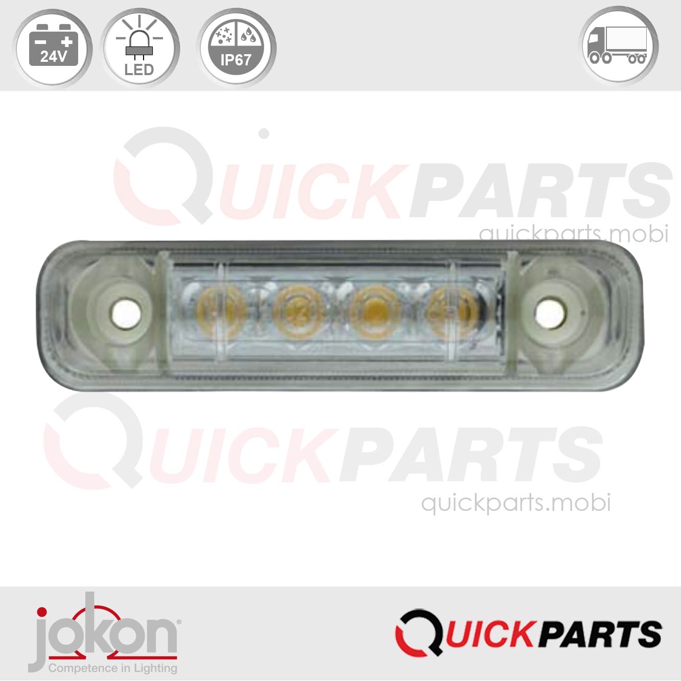 4 LED’s Luz Trasera | 24V | Jokon 13.0013.500