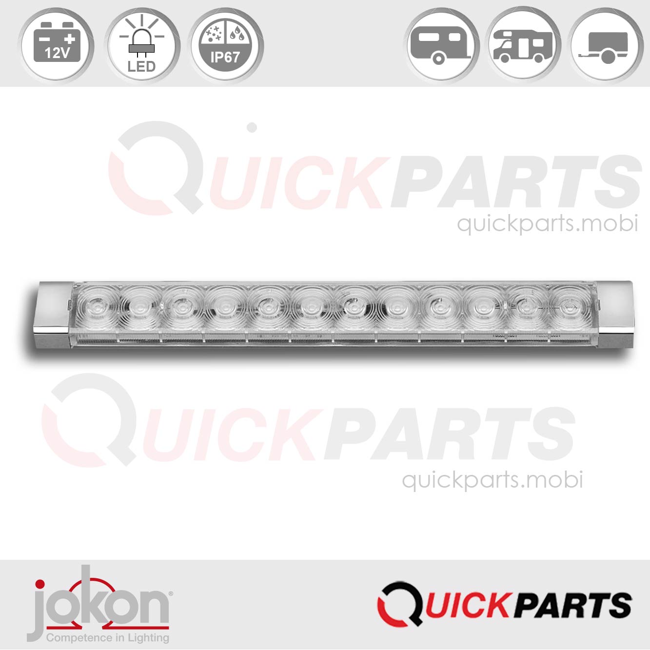Intermitente LED secuencial | 12V | Jokon E13-13255 EMV / EMCIntermitente LED secuencial | 12V | Jokon E13-13255 EMV / EMCEn la gama JOKON, encontrará sistemas de iluminación de alta calidad para cada aplicación, que mejoran y enriquecen el diseño individual de su vehículo.