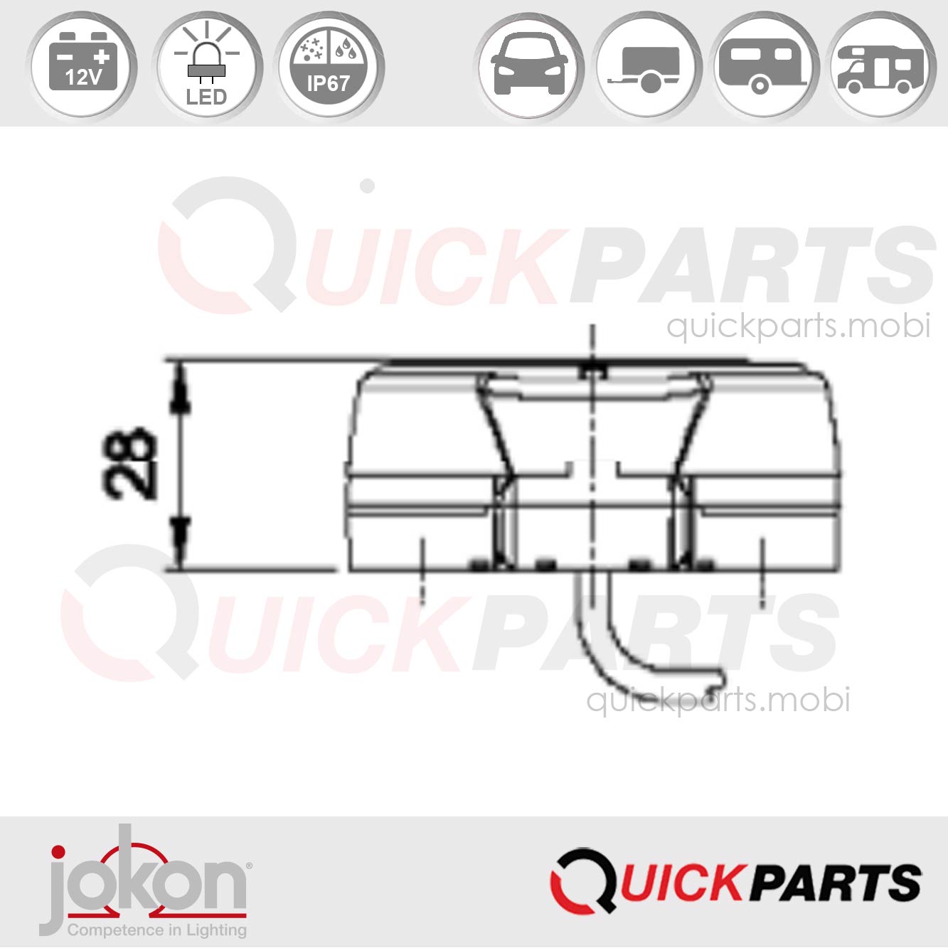 Piloto LED de Dirección / Cat. 2a | 12V | Jokon E13-34660 E13-14418 - Imagen 6