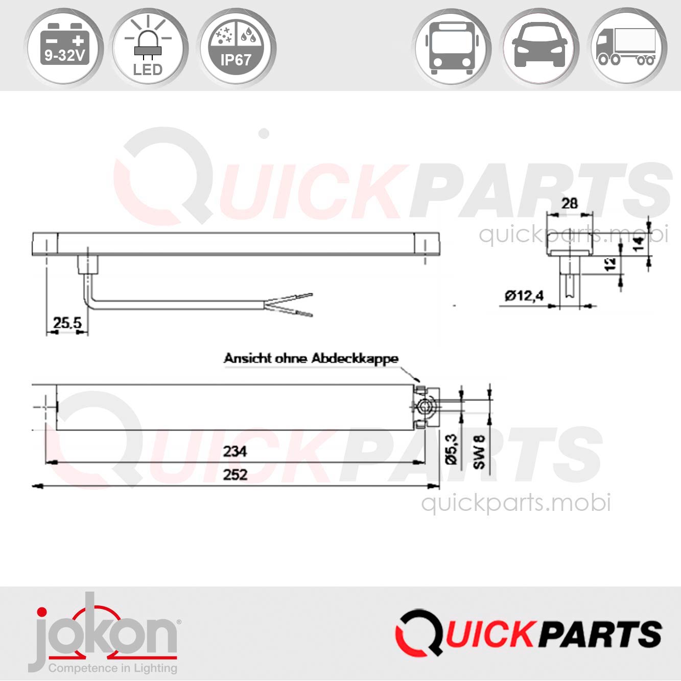 Feu Antibrouillard LED | 9-32V | Jokon E13-13362 EMV / EMC – Image 2