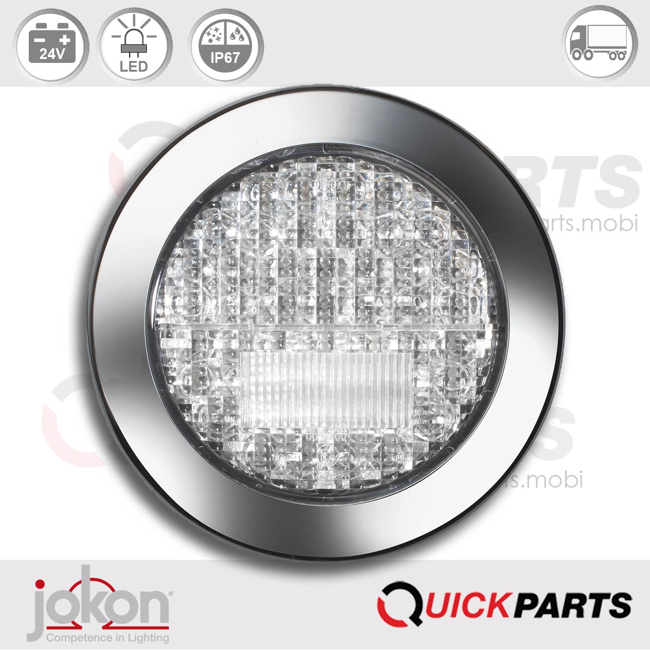 Luz antiniebla / luz de marcha atrás LED | 24 V | Jokon E2-06046