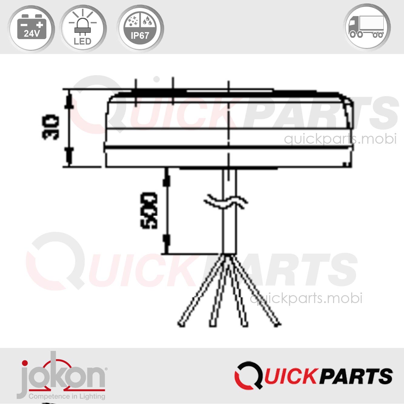 Feu de recul et antibrouillard | 24V | Jokon E13-34809 – Image 5