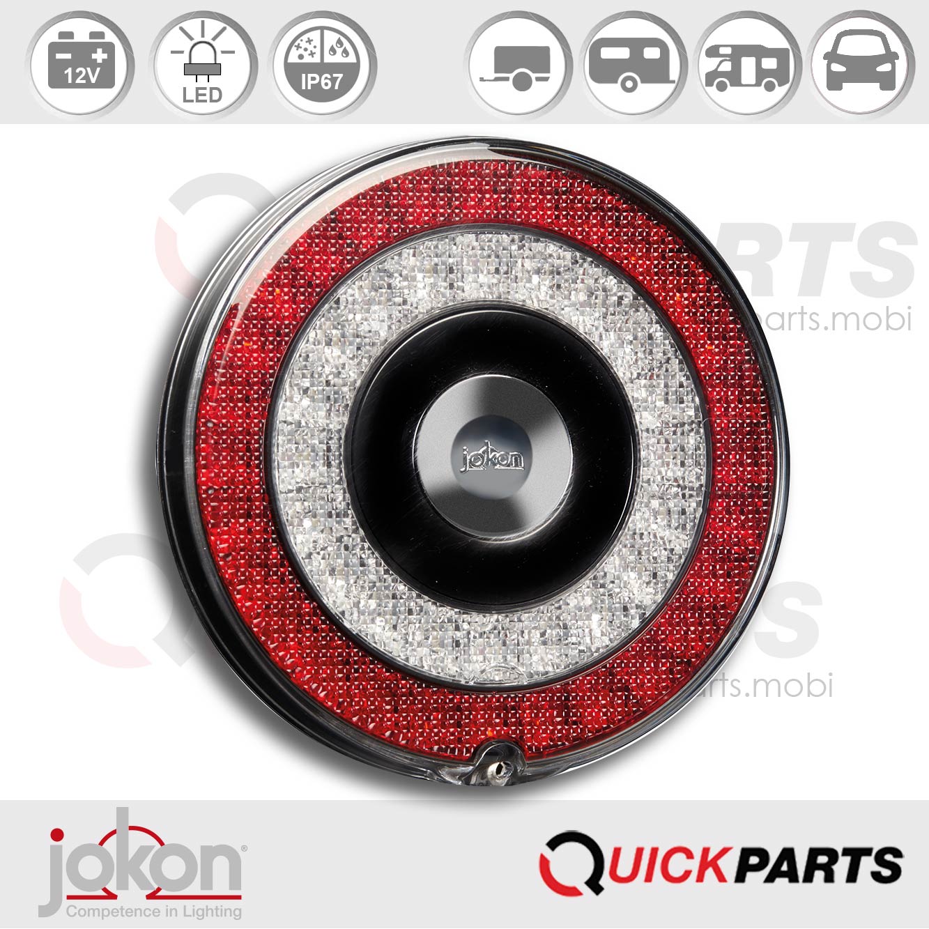 Feu LED de Recul / Antibrouillard | 12V | Jokon E13-34811 E13-34810