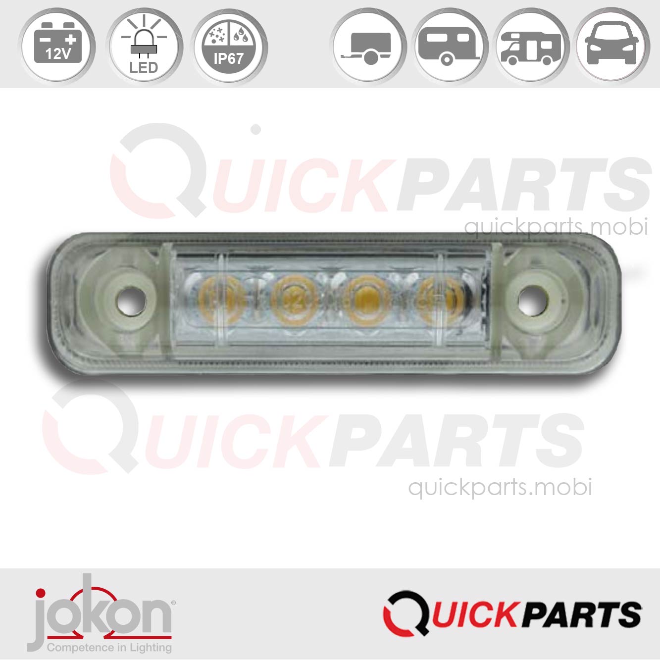 Luz de ancho LED | 12 V | Jokon 13.5021.000