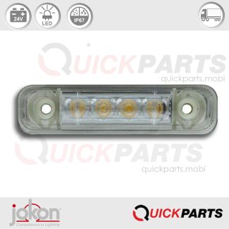 Luz de ancho Jokon 4 LEDs blanca | 24 V | E2-0205018<br>En la gama de JOKON encontrará iluminación de alta calidad para cada tipo de aplicación, que mejora y realza el diseño individual de su vehículo.