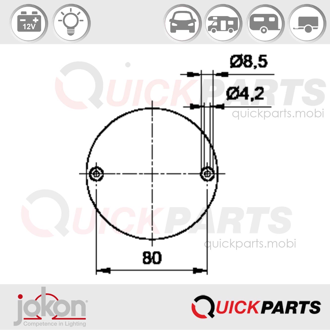 Feu de recul | 12V | Jokon E1-1544 – Image 5