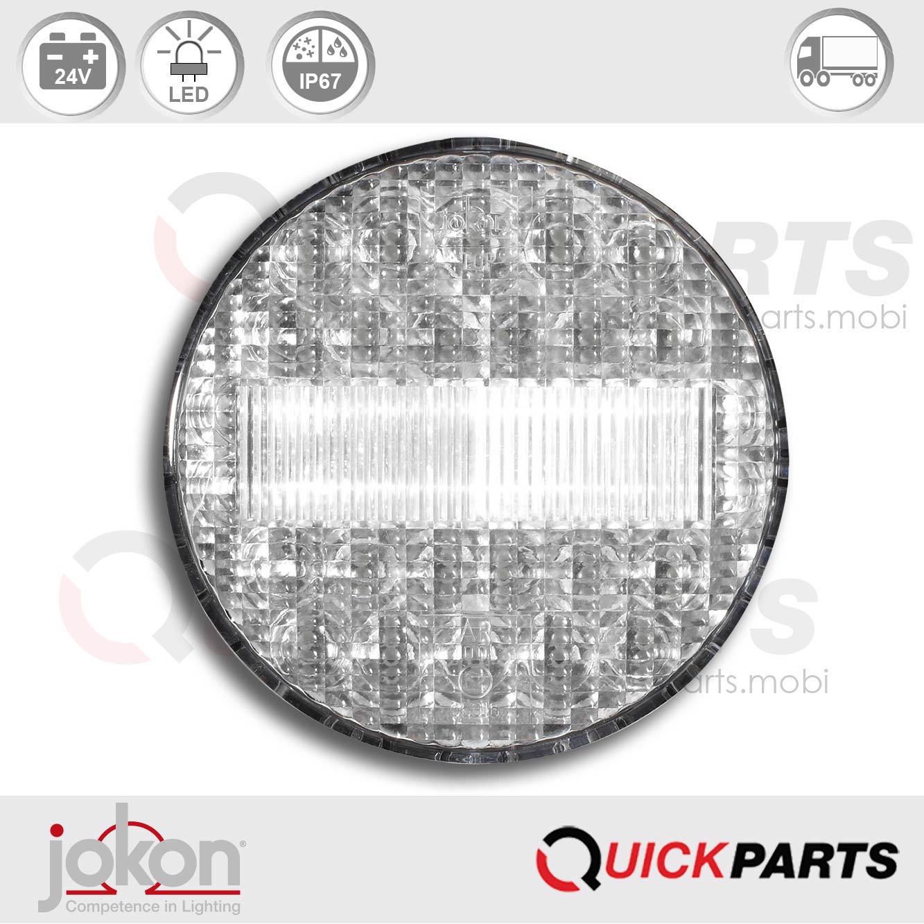 LED Achteruitrijlicht | 24V | Jokon E2-06016