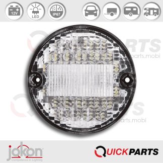 Feu de recul LED |1Jokon 13.6028.000, E2-07048, W 725. Voltage de 12V.