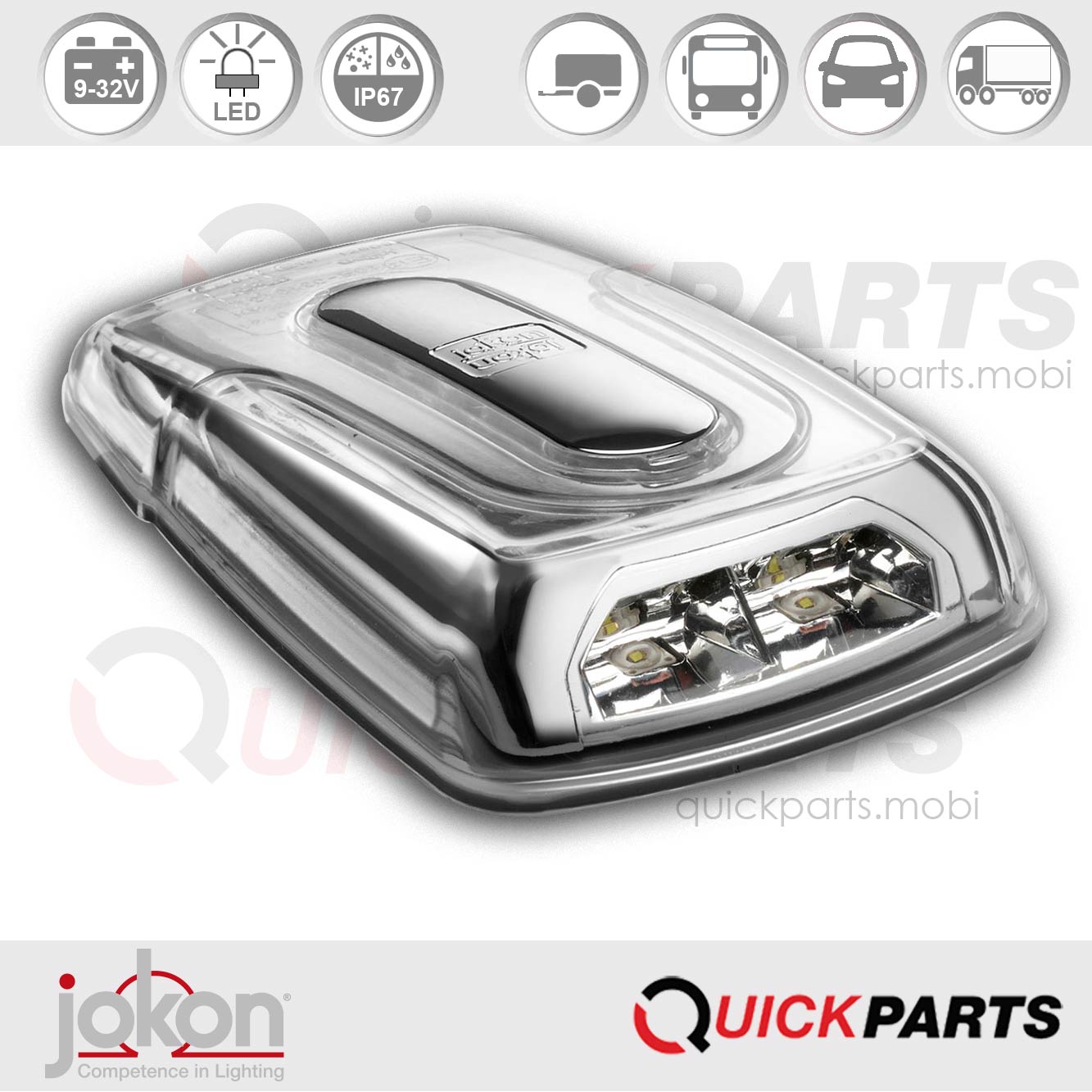 LED Rückfahrleuchte | 9-32V | Jokon 13.6034.000, E13-13164