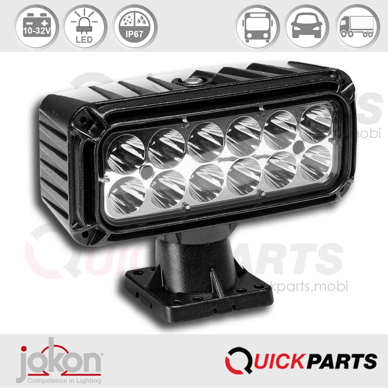 LED-Arbeitsscheinwerfer 10-32V | Jokon CE, EMV / EMC