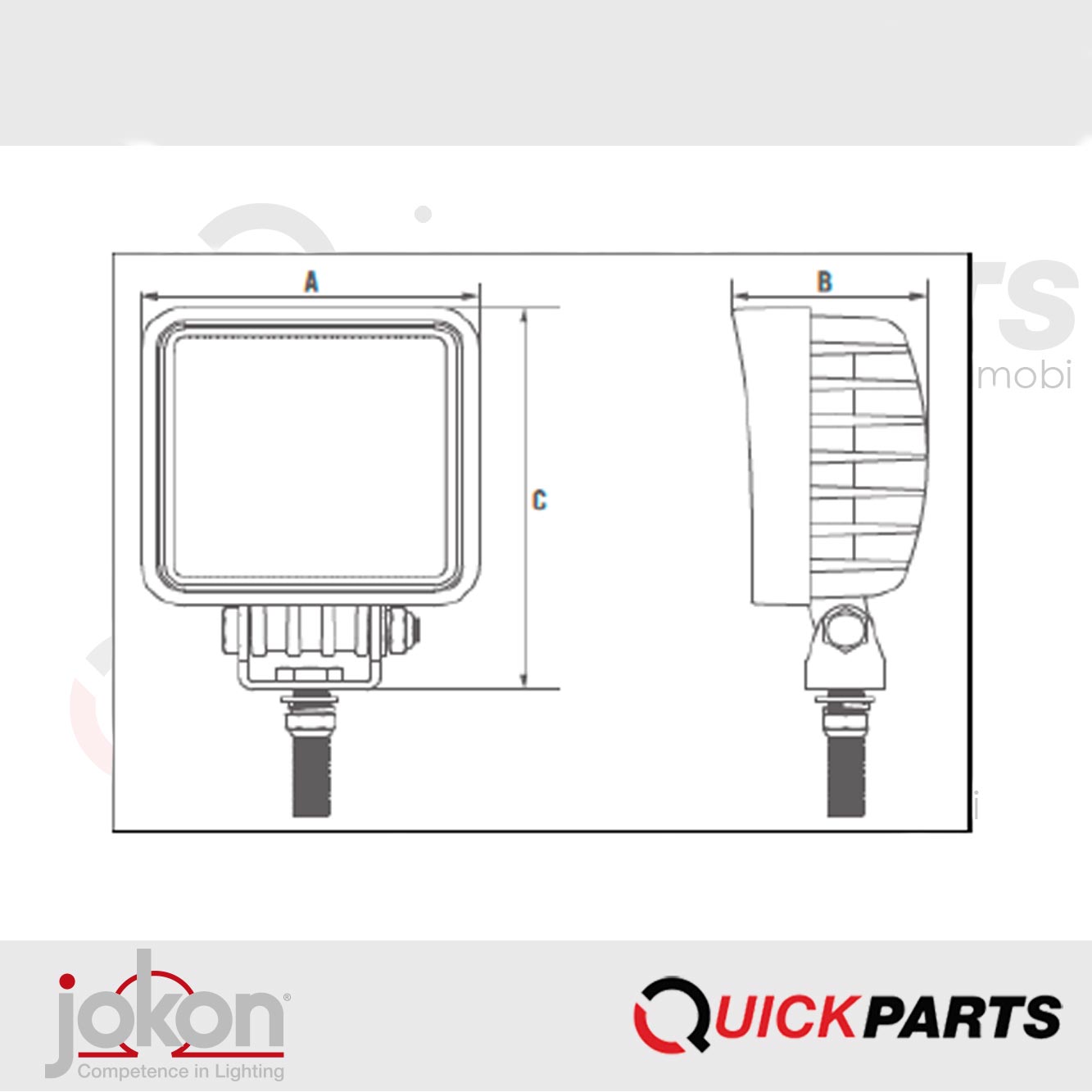 Led Work Light 840 Lumen - 12-24 Volts - Jokon 137040000, ECE R10 - Image 5