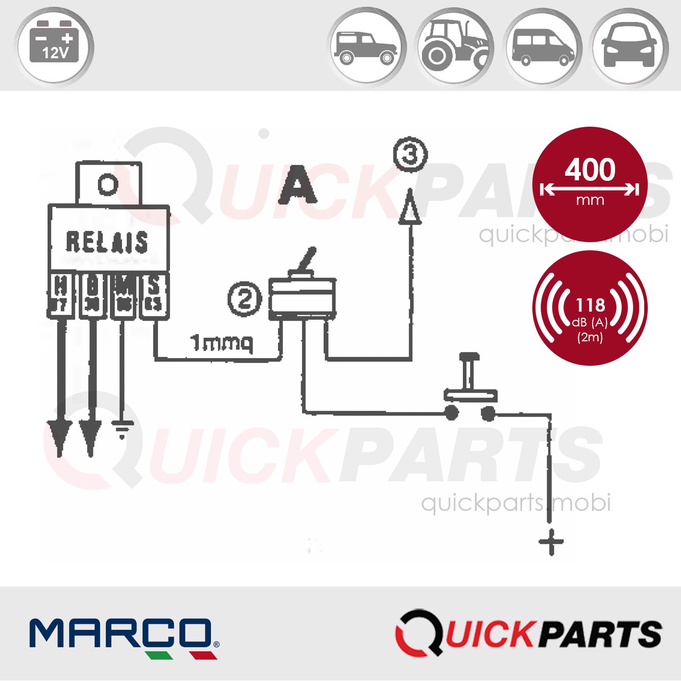 Hupe aus edelstahl kurz Elektromagnetische | Marco 132 040 12 – Bild 8