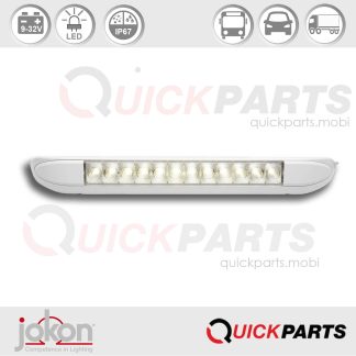14.1008.000.quickparts|14.1008.000.tamaño|Toldo Led / luz de pre-campo con 12 LED‘ de alta potencia color blanco | 9-32V | Jokon EMV / EMC|En la gama JOKON