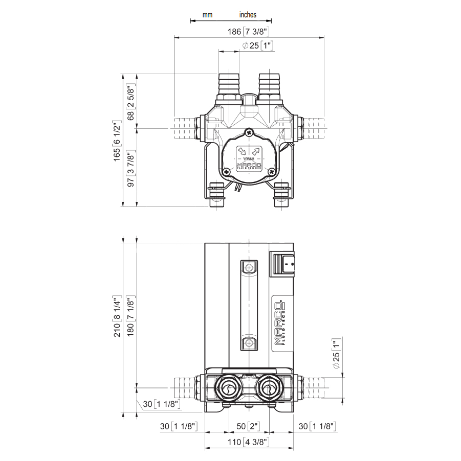 Bomba eléctrica autocebante para varios líquidos | 12V | Marco 166 026 12 - Imagen 11