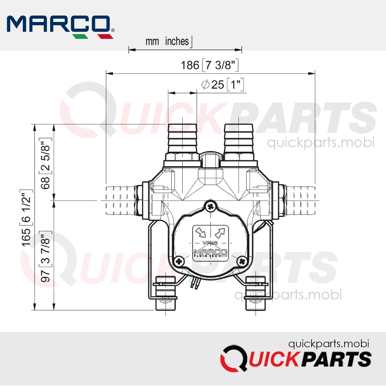 Bomba eléctrica autocebante para diversos líquidos | 24V | Marco 166 020 13 - Imagen 8