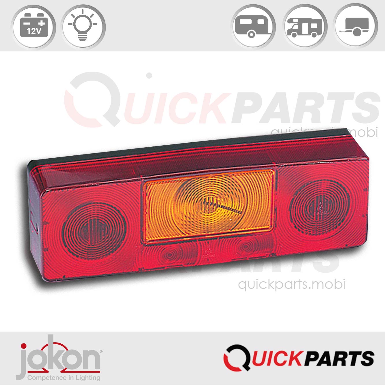 Cabochon pour feu gauche multifonction Jokon E1-0231469 E1-0153308