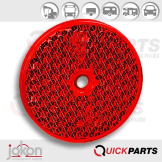 Reflector Rond 60 mm Rood | Jokon 0221354|Reflector Rond 60 mm Rood | Jokon 0221354|Reflector Wit - Opschroefbaar - Ø60mm | Jokon 30.0003.020