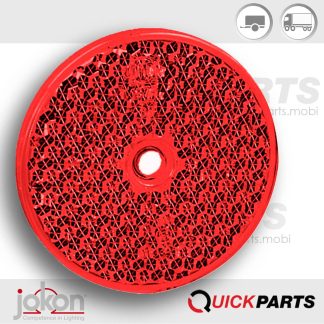 Reflector redondo rojo de 60 mm | Jokon 0221354 | Jokon 30.0006.000 | Jokon R 89 r<br>En la gama JOKON encontrará iluminación de alta calidad para cada aplicación que mejora y realza el diseño individual de su vehículo.