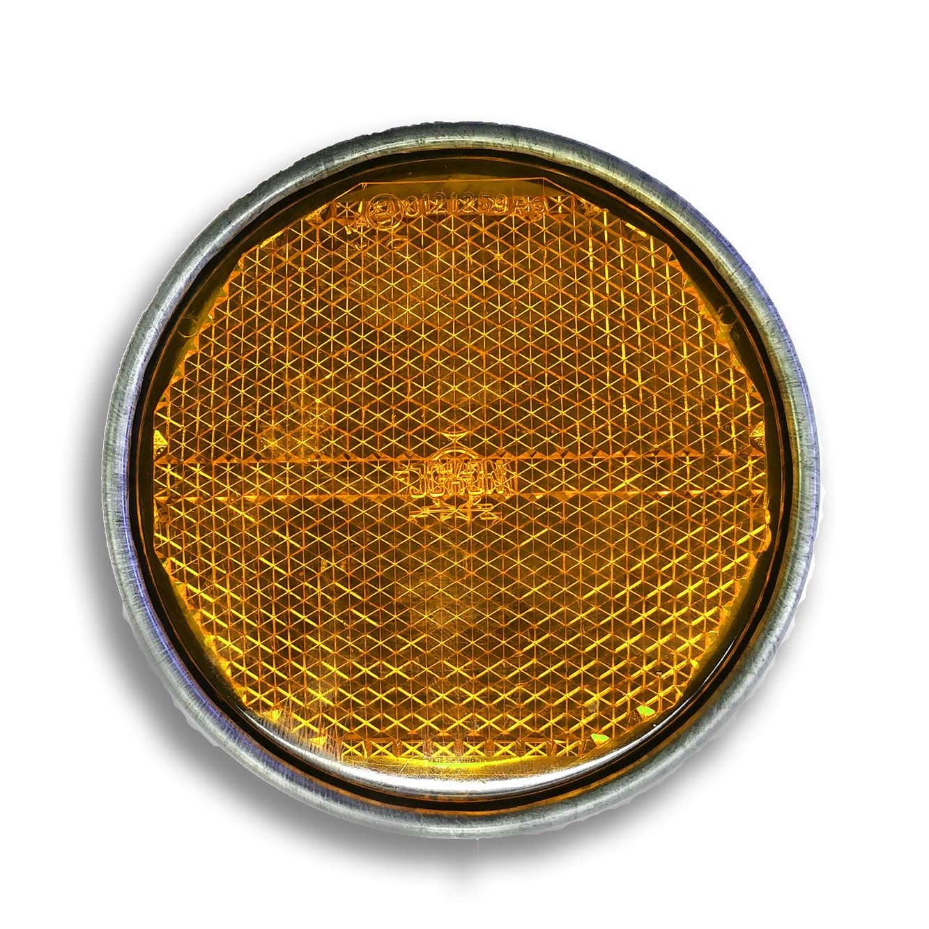 5 mm | Agujero de montaje | Guarnición de metal|Reflector Reflejo amarillo Ø 81