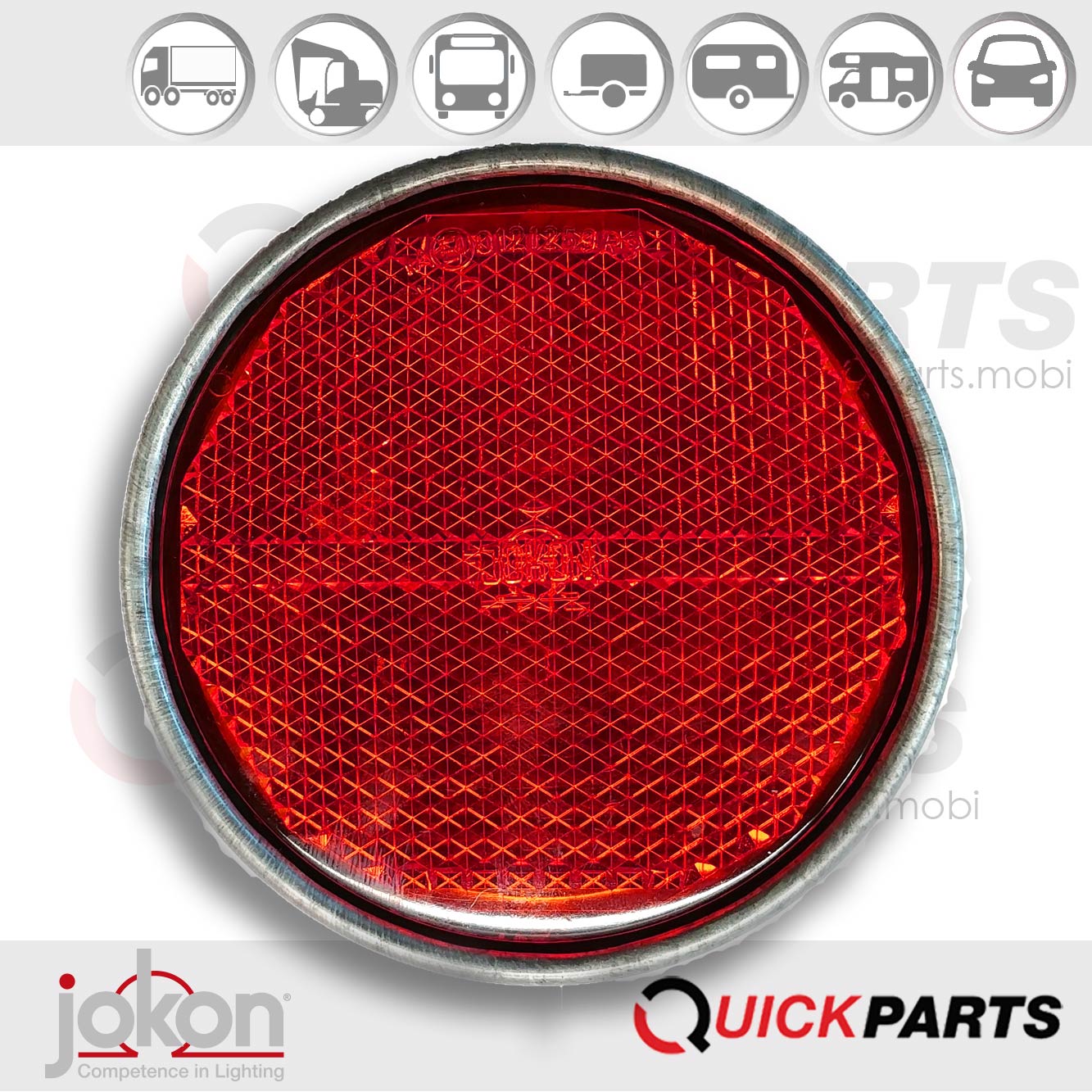 Reflector Reflejo Rojo Ø 81.5 mm | Jokon 30.0007.000, E1-0121259