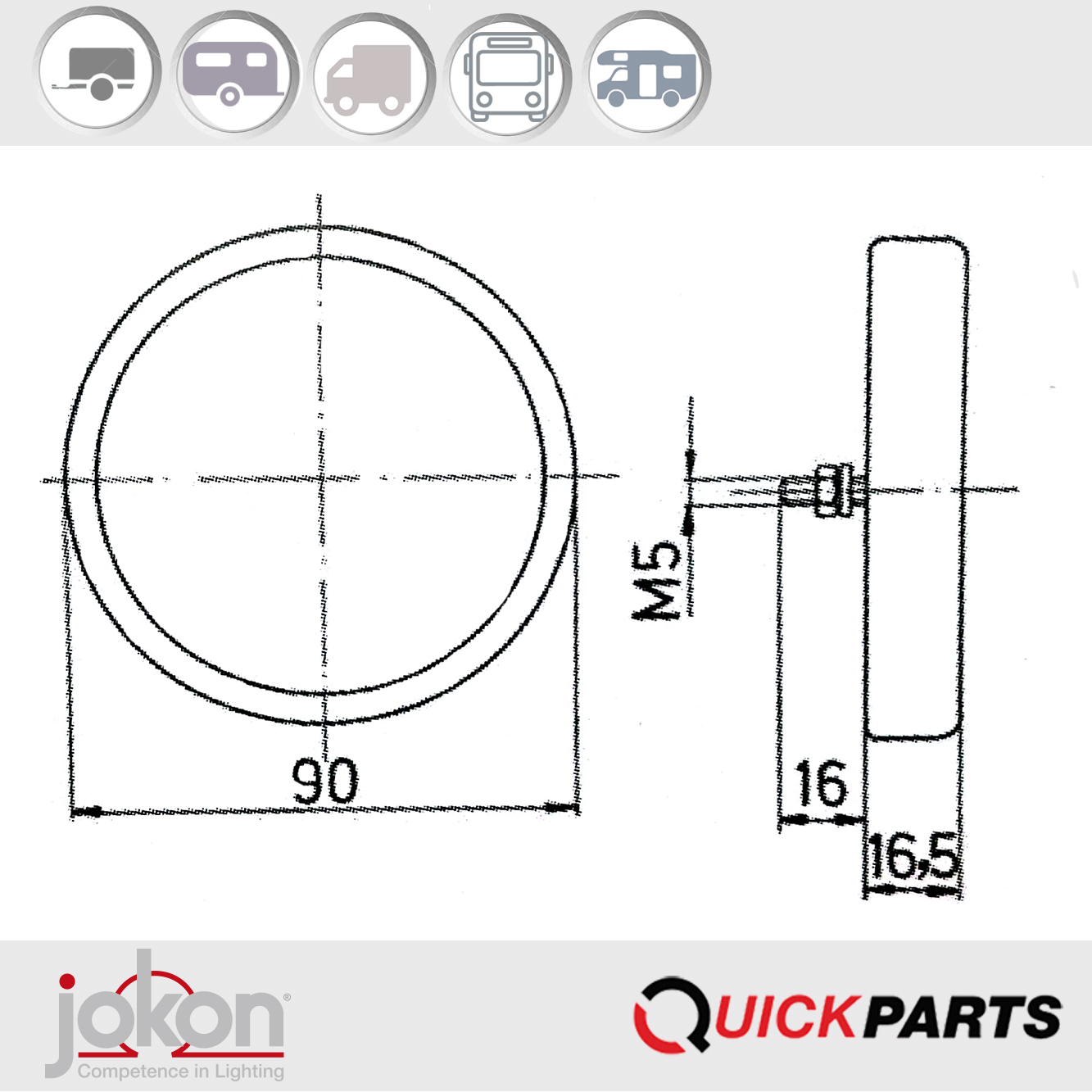 E1-0121259 | Reflector reflectante amarillo Ø 81,5 mm | Agujero de montaje | Montura metálica300007020.marketplace | En el programa JOKON encontrará luminarias de alta calidad para cada aplicación.