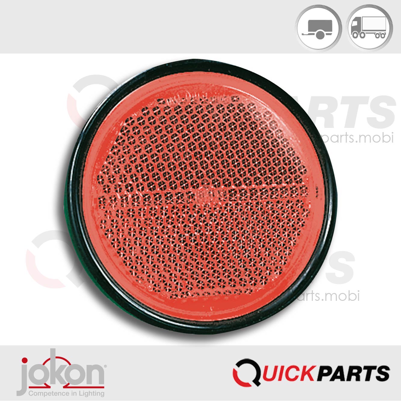 Rückstrahler weiß 85 mm | Jokon IA E1-31281