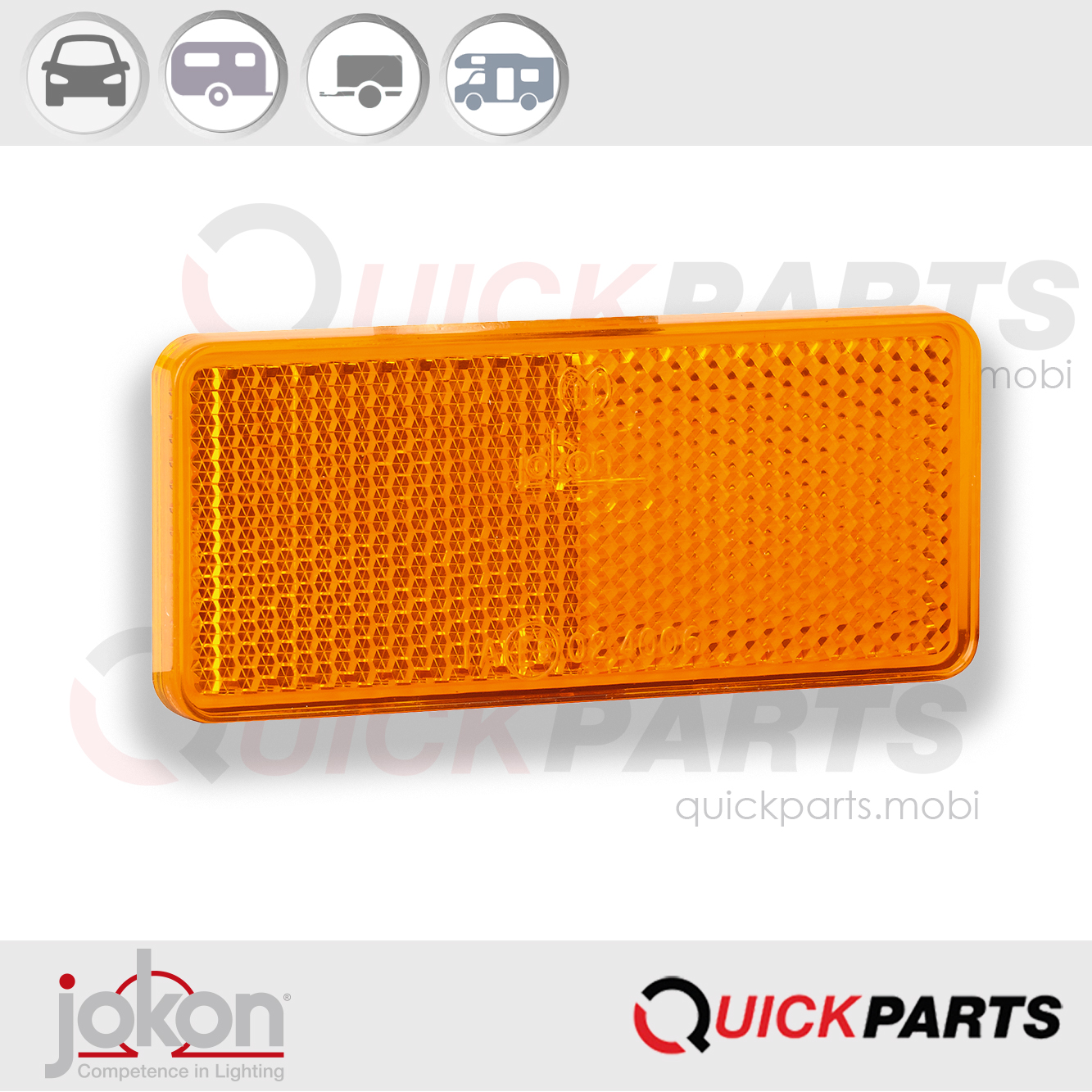 Catadioptre Jaune Rectangulaire | Autocollant | Jokon E9-024006 – Image 5
