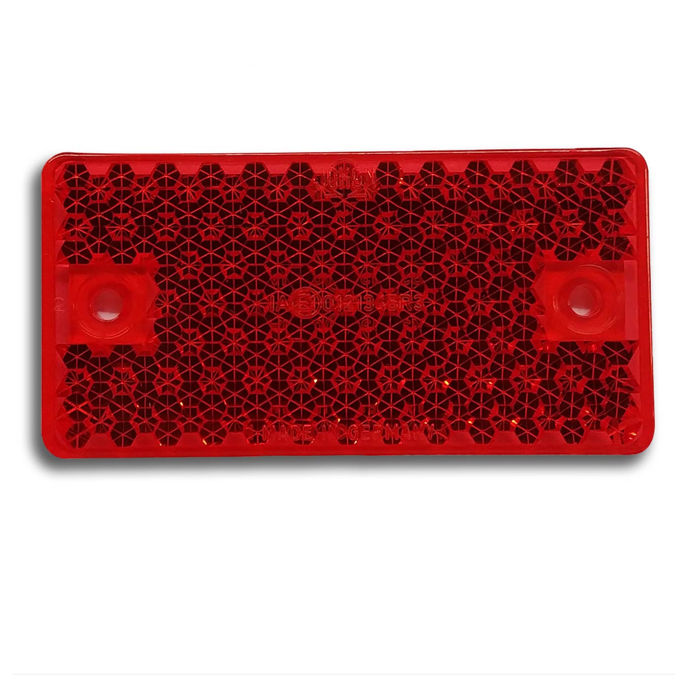 Catadioptre rouge rectangulaire | Fixation 2 vis | Trou de 4.5 mm | Jokon IA E1- 0121345 – Image 3