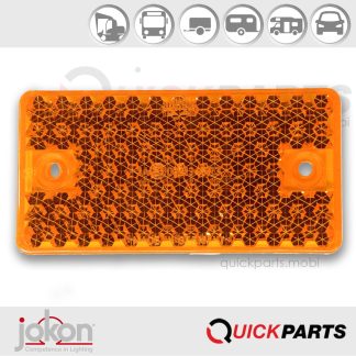 Reflector Oranje | Met 2 bevestigings gaten | 91 x 47 x 7 | Jokon E1-0121345