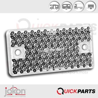 Whit Reflector | 91 x 47 x 7 | Met 2 bevestigings gaten | Jokon E1-0121345