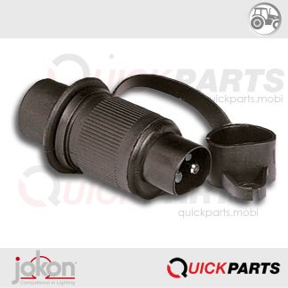 Prise à 3 broches en plastique noire résistant | 12V | Jokon 44.2001.000 | DIN 9680|Dans la gamme JOKON
