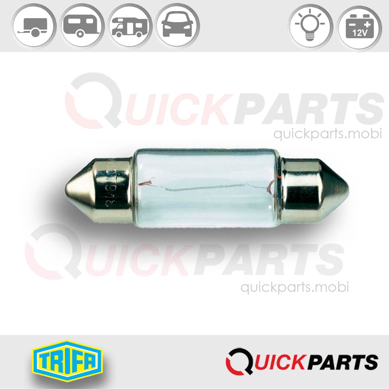 Soffittenlampe | 12V-10W