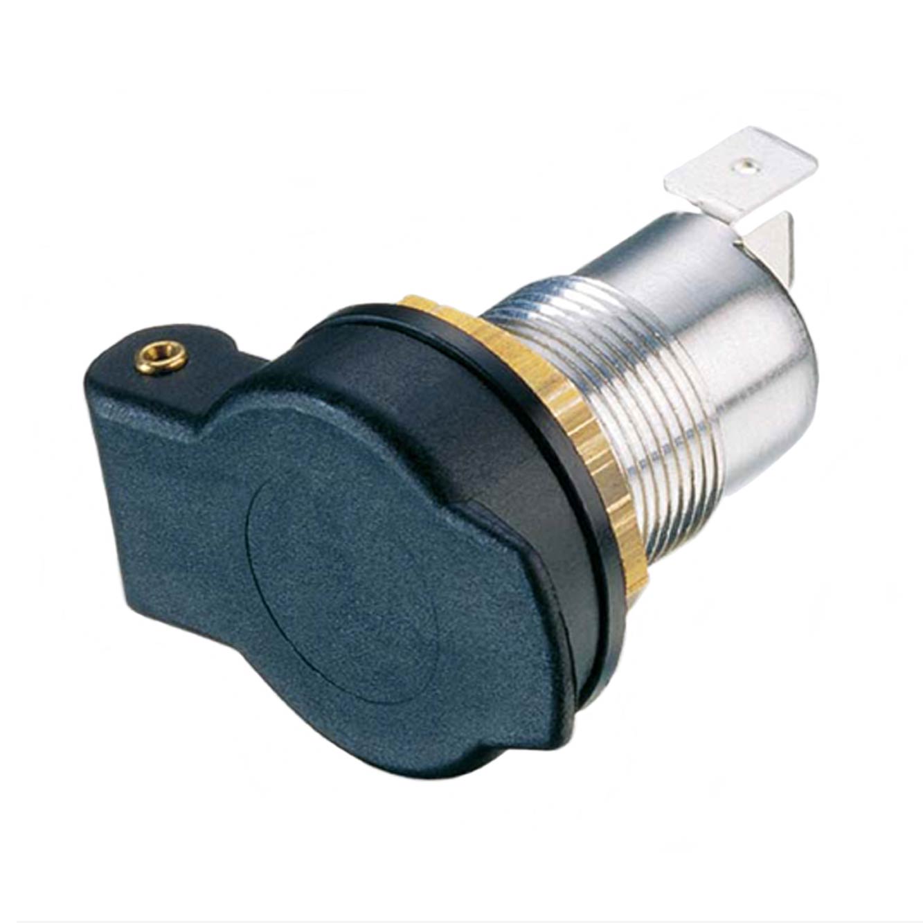 Zócalo incorporado estándar DIN, metal, con tapa protectora, PRO CAR 53114320 - Imagen 2