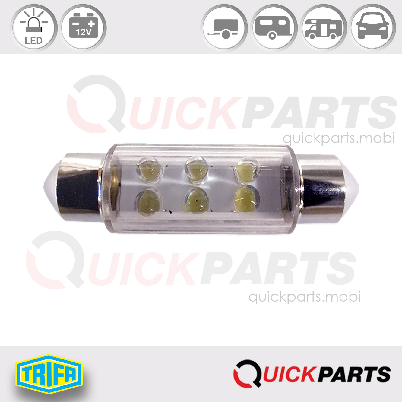 A502854-trifa-quickparts | A502854-trifa-quickparts-dimensions | A502854-trifa-quickparts-marketplace | Bombilla Trifa – ¡Máxima luminosidad para tu vehículo! Calidad