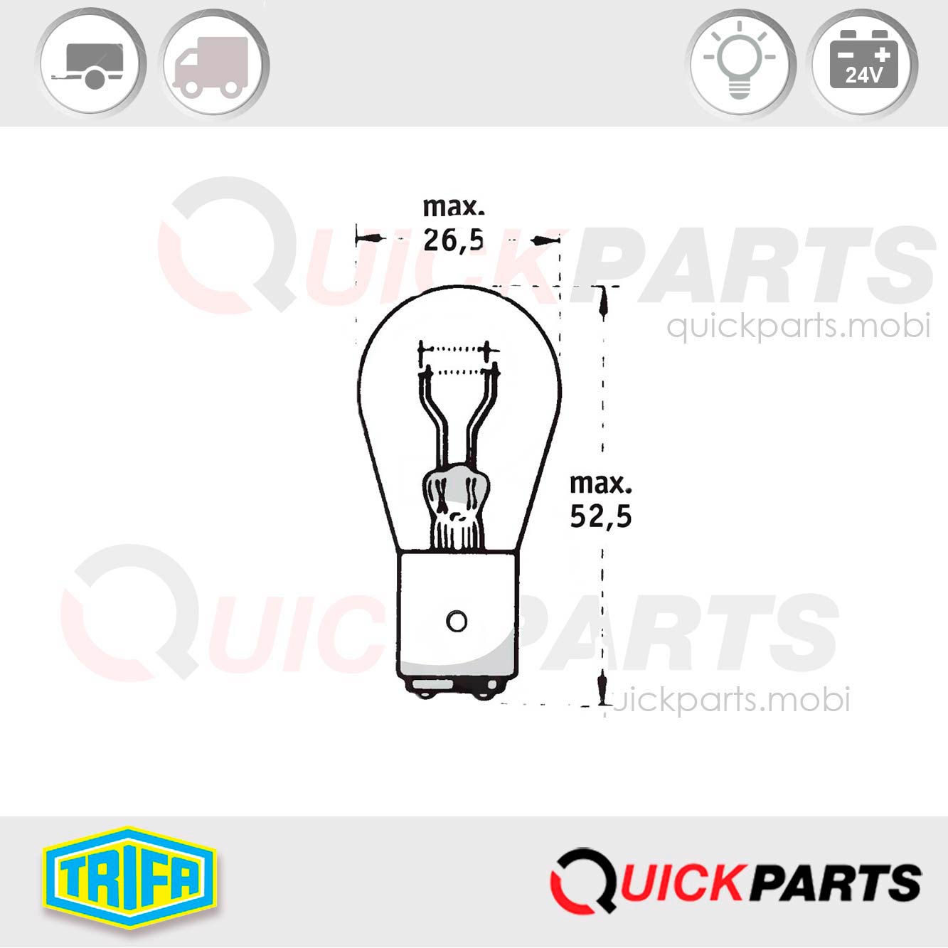 Rem- en achterlichten | 24V | Trifa 03382 - Afbeelding 2