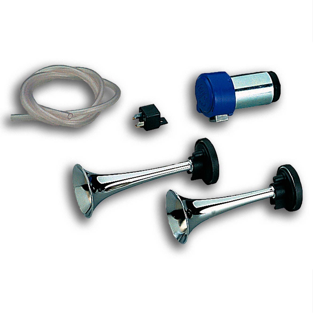 Klaxon, avertisseur électrique à air à deux cornets avec son unis | 24V | Marco 112 020 13, CL2 – Image 3