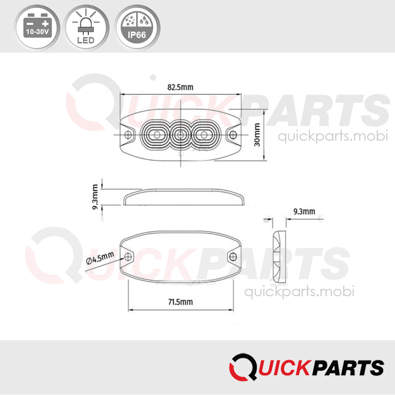 Feu de signalisation directionnel à LED | 10–30 Volts – Image 2