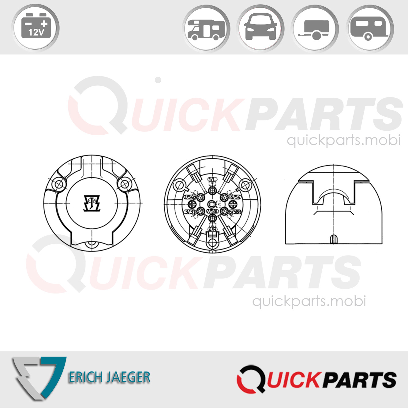 Toma de corriente - ISO 1724 tipo N - Erich Jaeger 101366 - Imagen 8