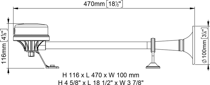 Avertisseur, klaxon en inox électromagéntique | 12v | 118Db – Image 8