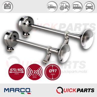 Bocina electromagnética simple o doble | 12V | Marco 132 061 12