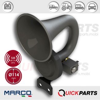 Avertisseur plastique noir, à air comprimé | 12V | Marco 110 120 12