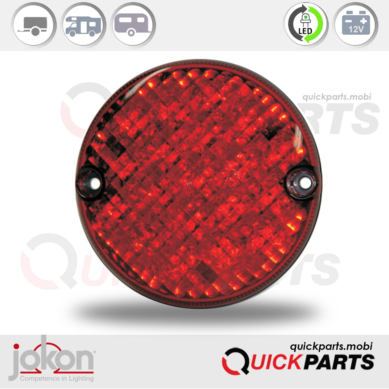 Feu LED stop et de position |12V| Jokon 10.0008.000, E2-203037, BRS 720/12V – Image 7