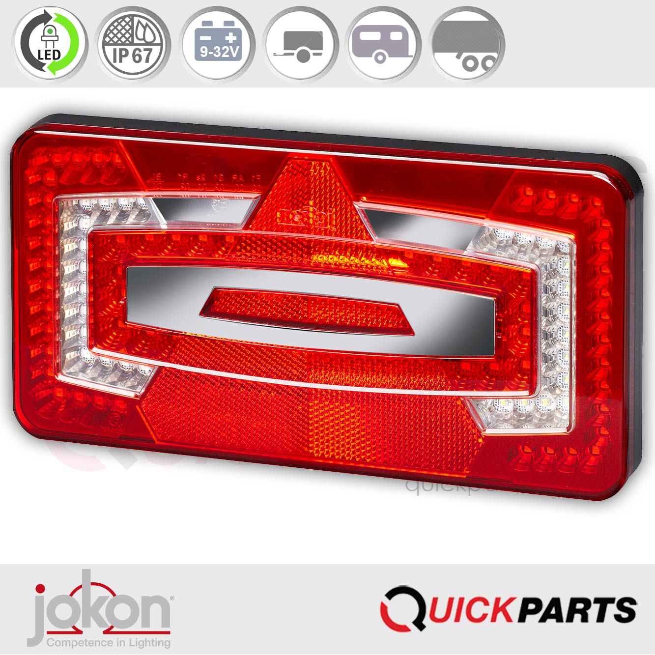 Feu Multifonction LED | Droit | 9-32V | Jokon E13-13359 – Image 6