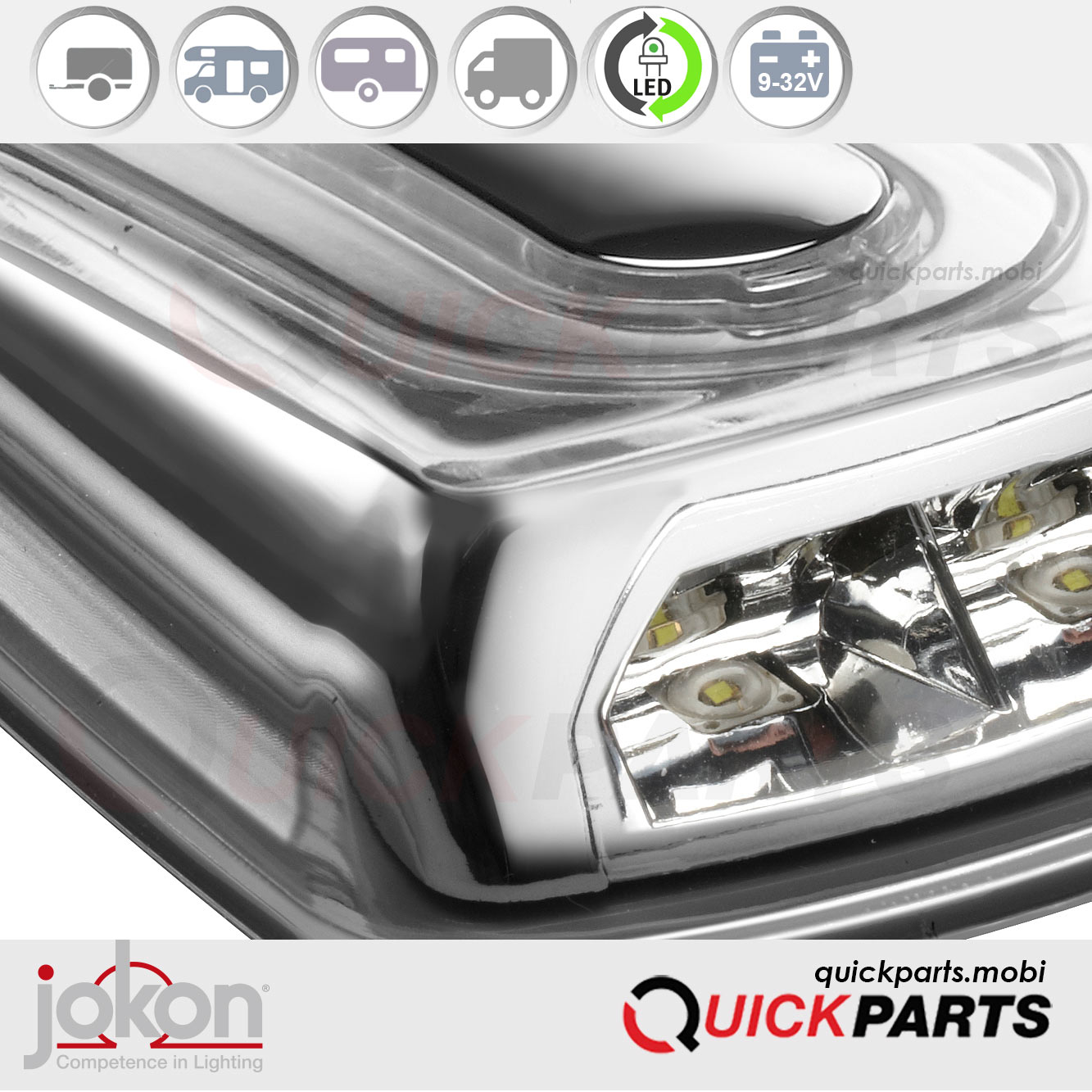 LED Rückfahrleuchte | 9-32V | Jokon 13.6034.000, E13-13164 – Bild 6