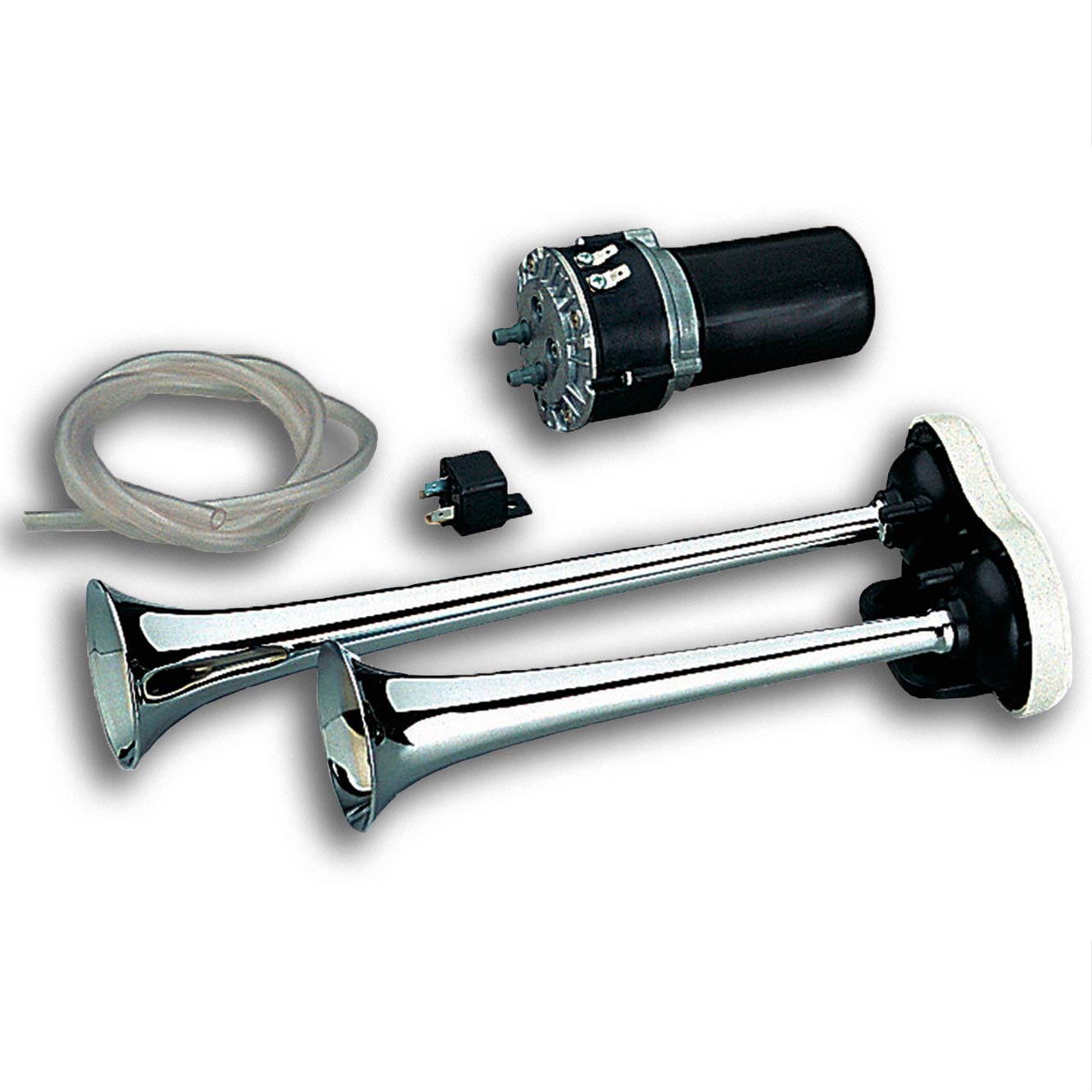 Avertisseur klaxon, électrique à air à deux cornets, son alterné | 24V | Marco 112 340 13, K2 – Image 3