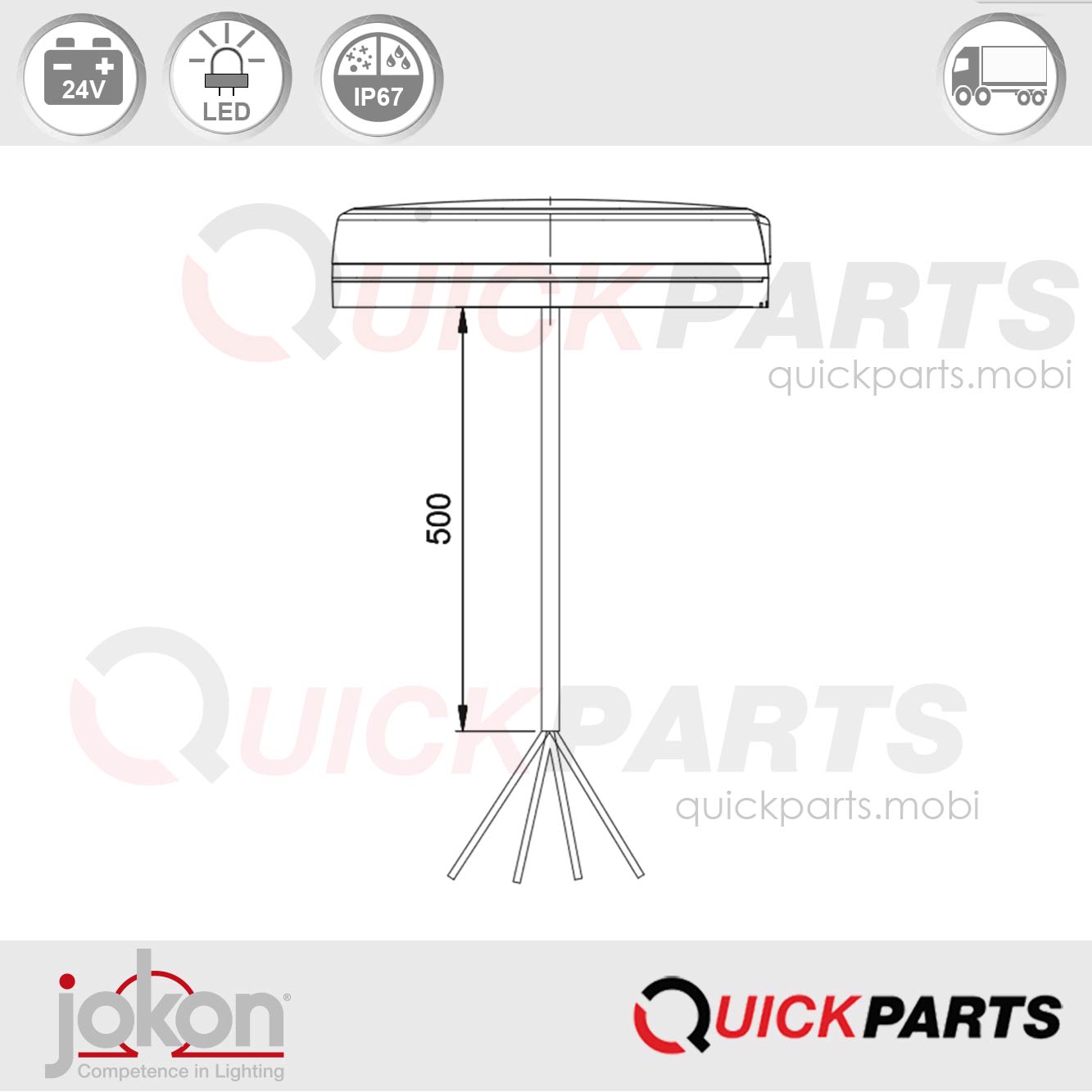 Luz trasera rectangular | Sparex