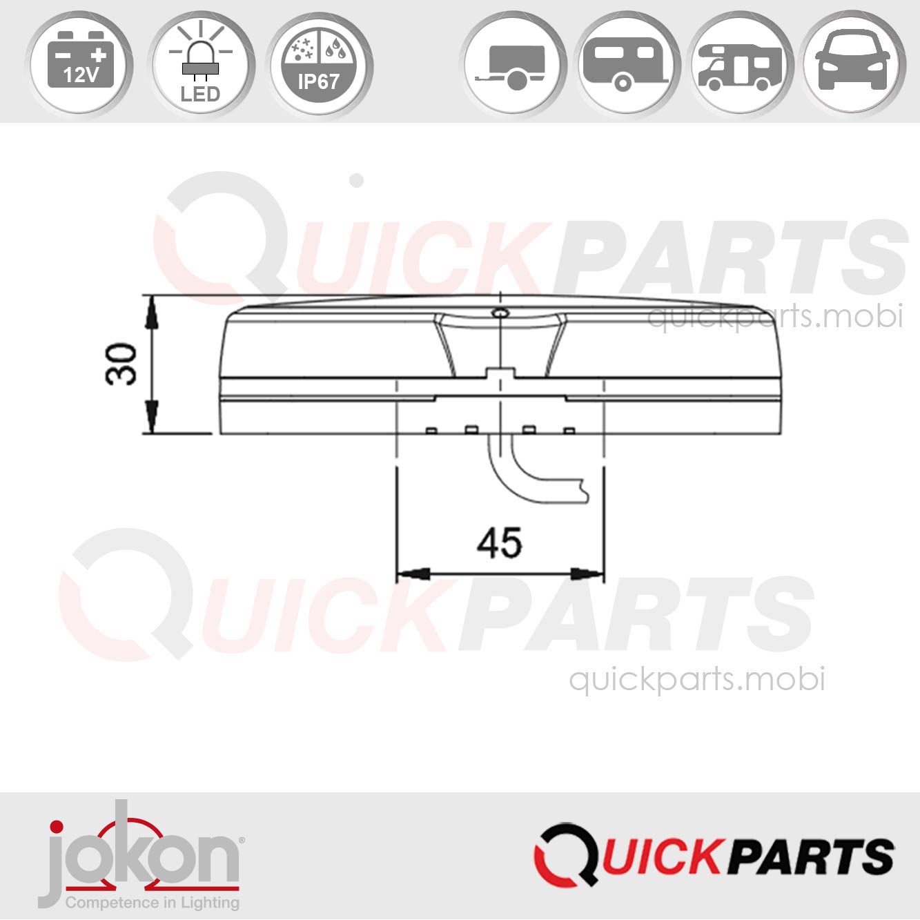 Luz antiniebla LED | 12V | Jokon E13-34811 - Imagen 4