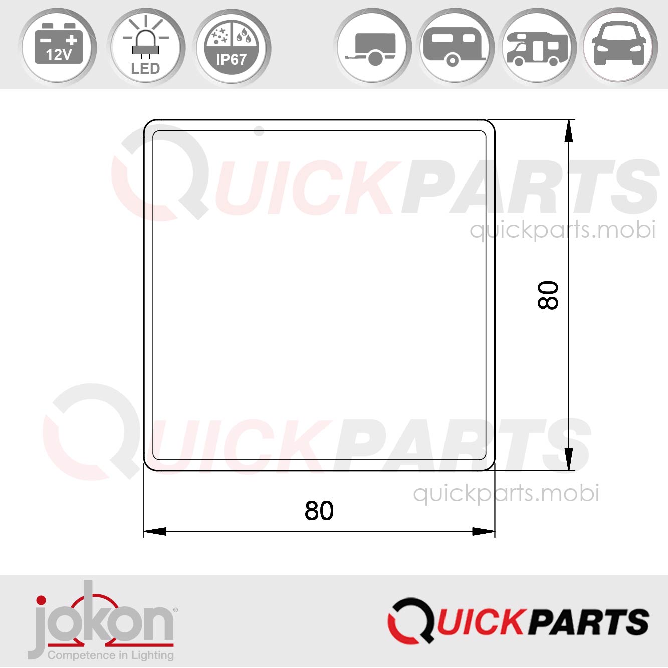 Feu LED stop et de position | 12V | Jokon E2-06068 – Image 2