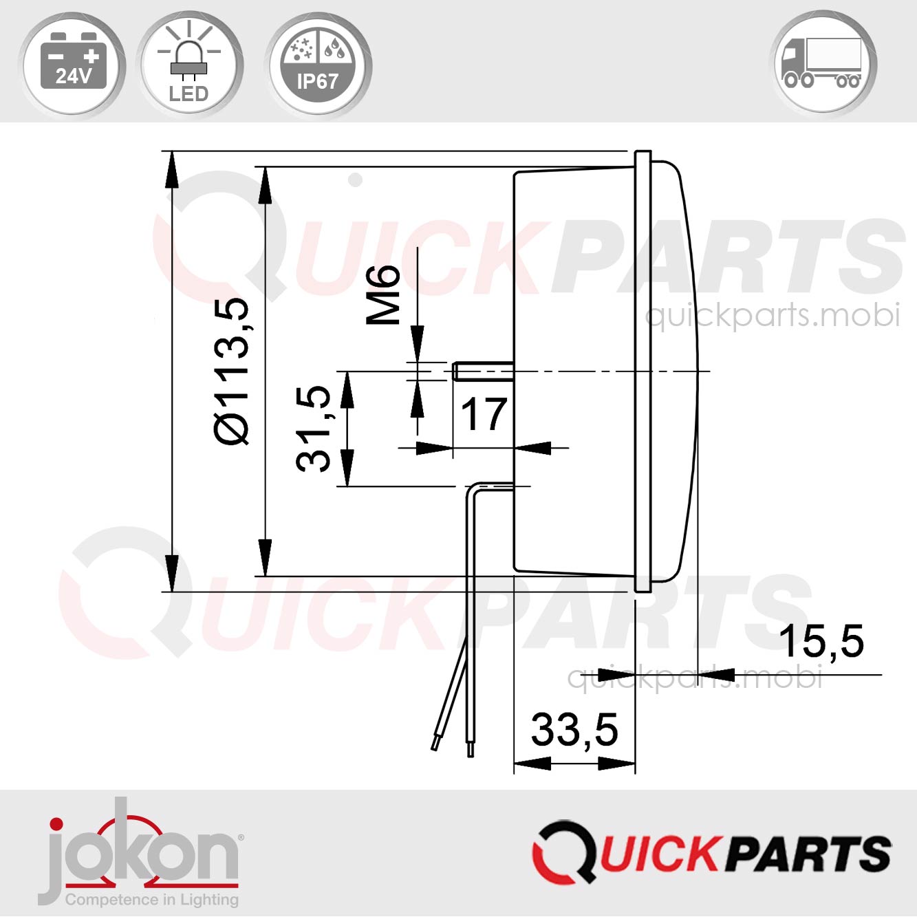 BBS 730b/24V | Luz indicadora de dirección / Luz de freno / Luz trasera LED | 24V | Jokon E1-4231 | Luz indicadora de dirección / Luz de freno / Luz trasera LED | 24V | Jokon E1-4231 | Luz indicadora de dirección / Luz de freno / Luz trasera LED | 24V | Jokon E1-4231En la gama JOKON encontrará iluminación de alta calidad para cada aplicación que mejore y enriquezca el diseño individual de su vehículo.